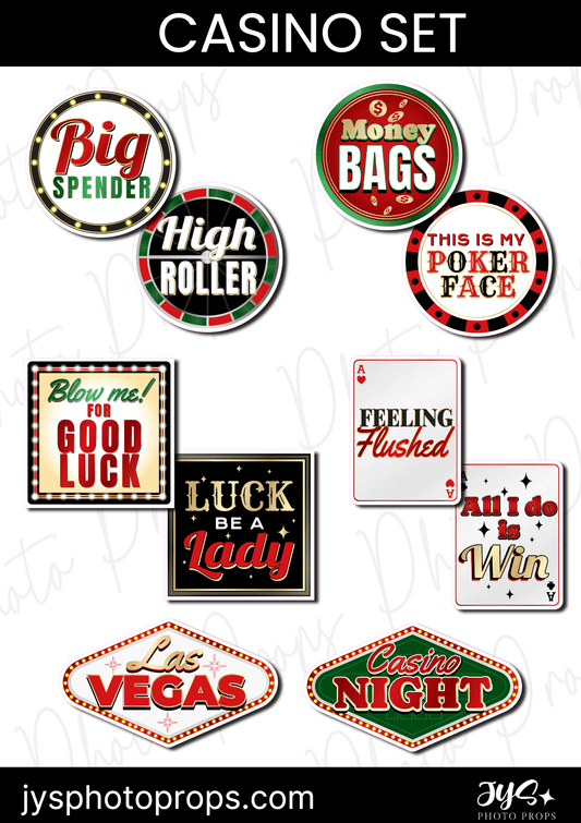 Casino Photo Booth Props - JYS Photo Props