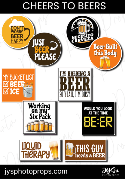 Cheers to Beer Photo Booth Props - JYS Photo Props