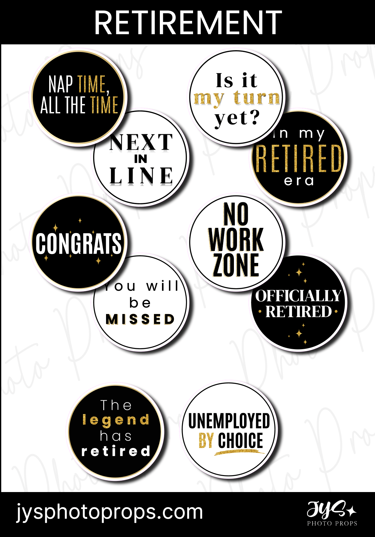 Circle Retirement | Last Chance - JYS Photo Props