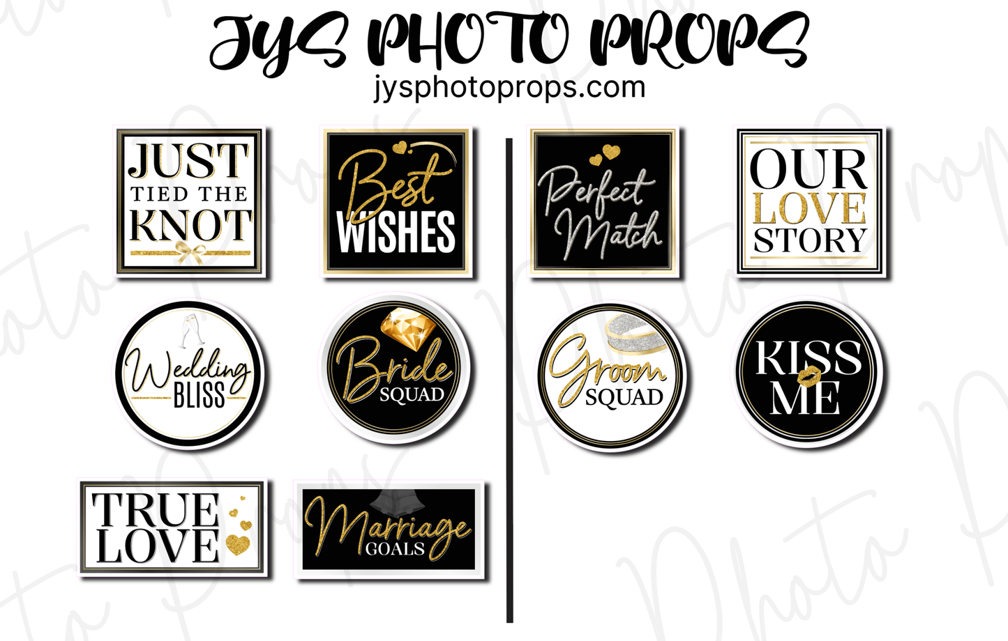 Classy Wedding Photo Booth Props - JYS Photo Props