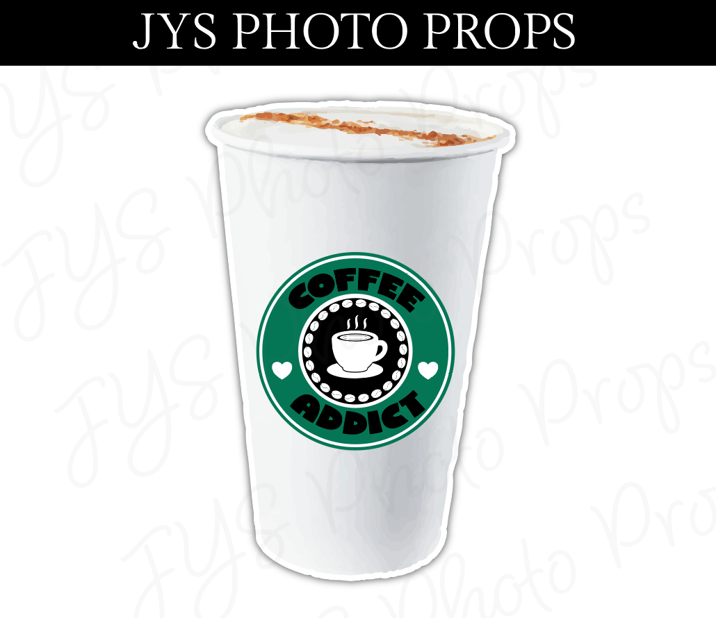 COFFEE ADDICT CUP PROP - JYS Photo Props