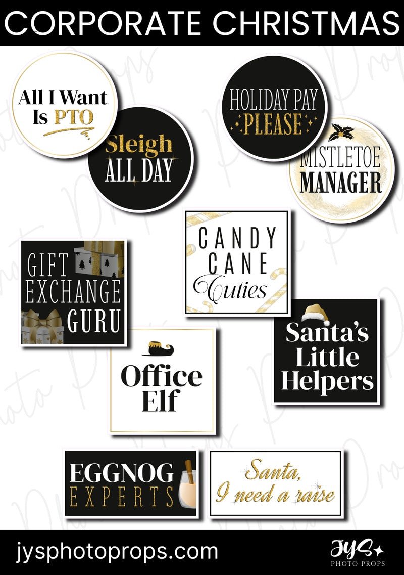 Corporate Christmas Photo Booth Props - JYS Photo Props