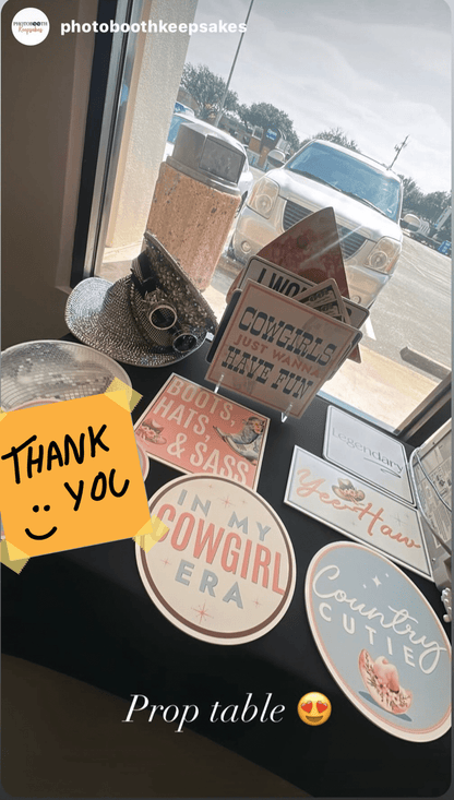Cowgirl Photo Booth Props - JYS Photo Props