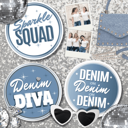 Diamonds & Denim Photo Booth Props - JYS Photo Props