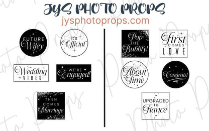 Engagement Photo Booth Props - JYS Photo Props