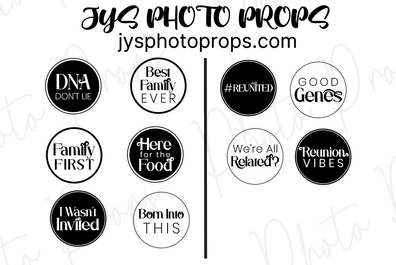 Family Reunion Photo Booth Props - JYS Photo Props