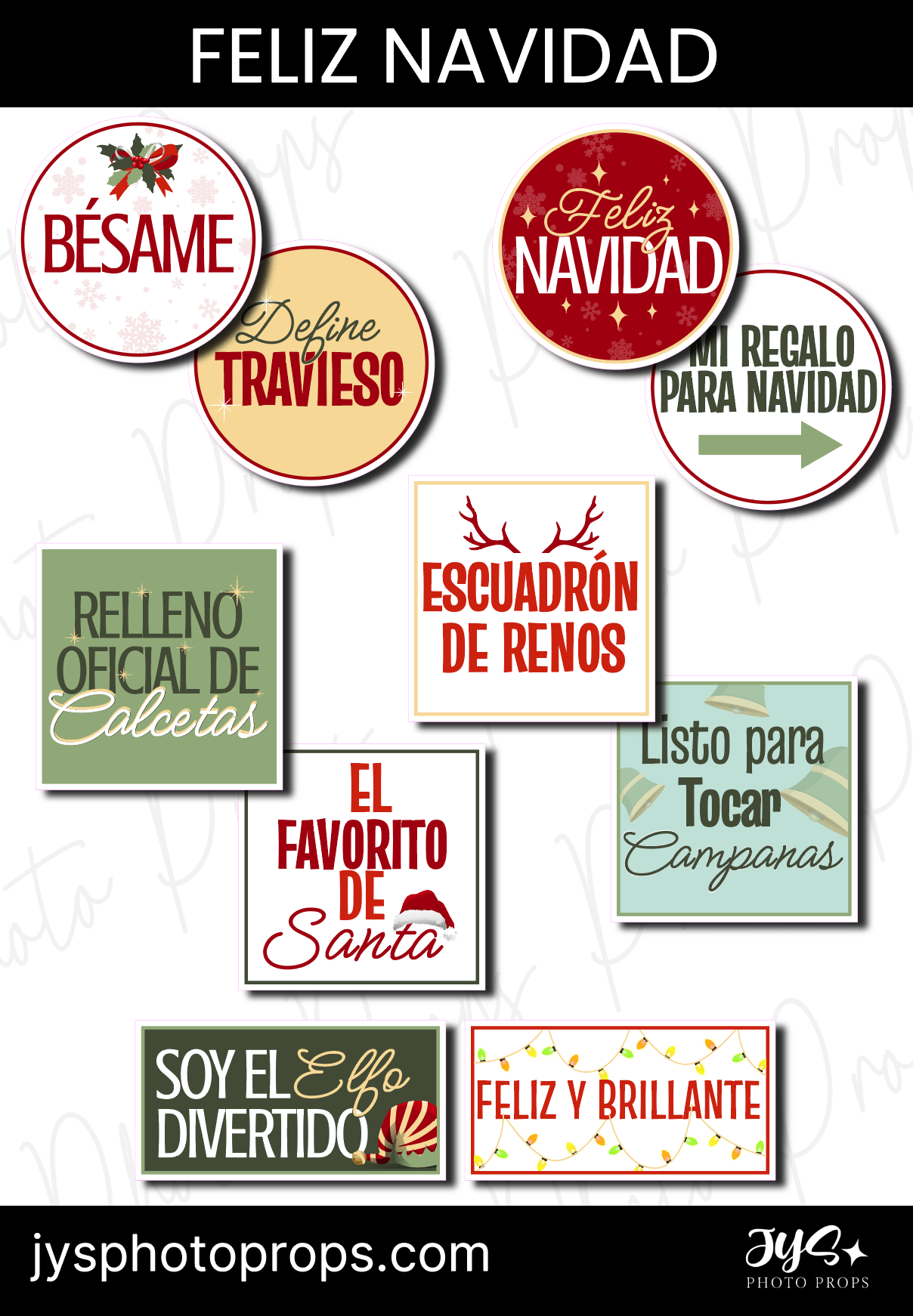 Feliz Navidad Props for Christmas Fun | JYS Photo Props