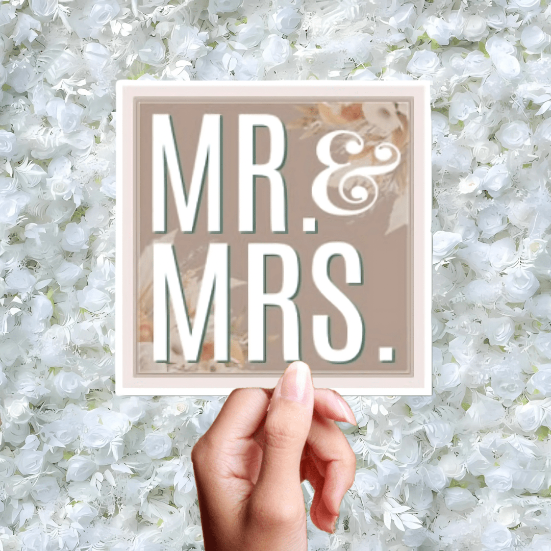 Floral Neutral Wedding Photo Booth Props - JYS Photo Props