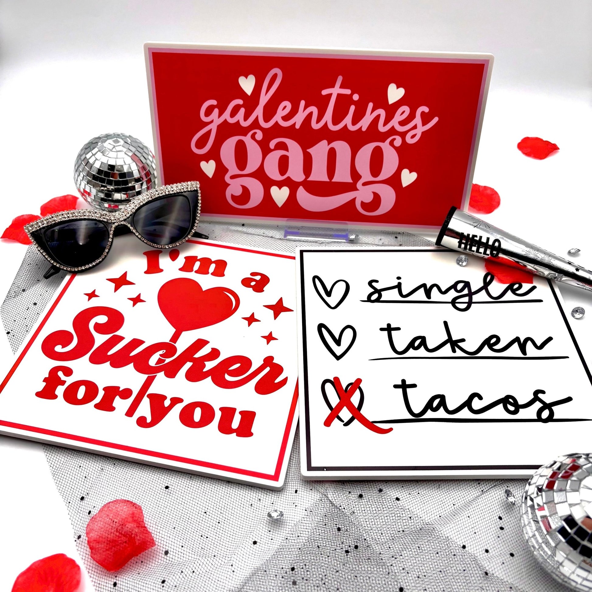 GALENTINE'S DAY PHOTO BOOTH PROP SET - JYS Photo Props