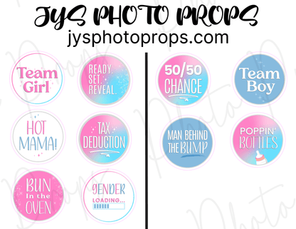 Gender Reveal Photo Booth Props - JYS Photo Props