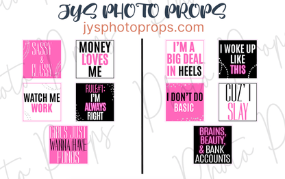 Girl Boss Photo Booth Props - JYS Photo Props