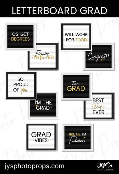 Grad Letterboard Set - JYS Photo Props