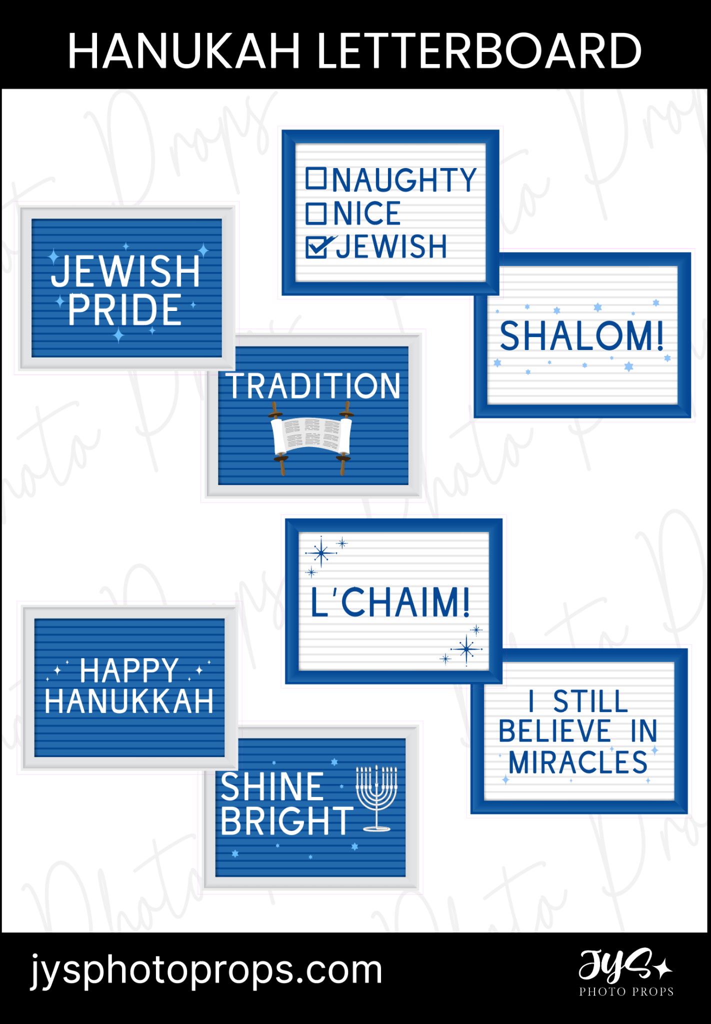 Hanukkah Photo Booth Props - JYS Photo Props