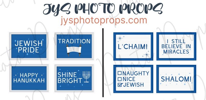 Hanukkah Photo Booth Props - JYS Photo Props