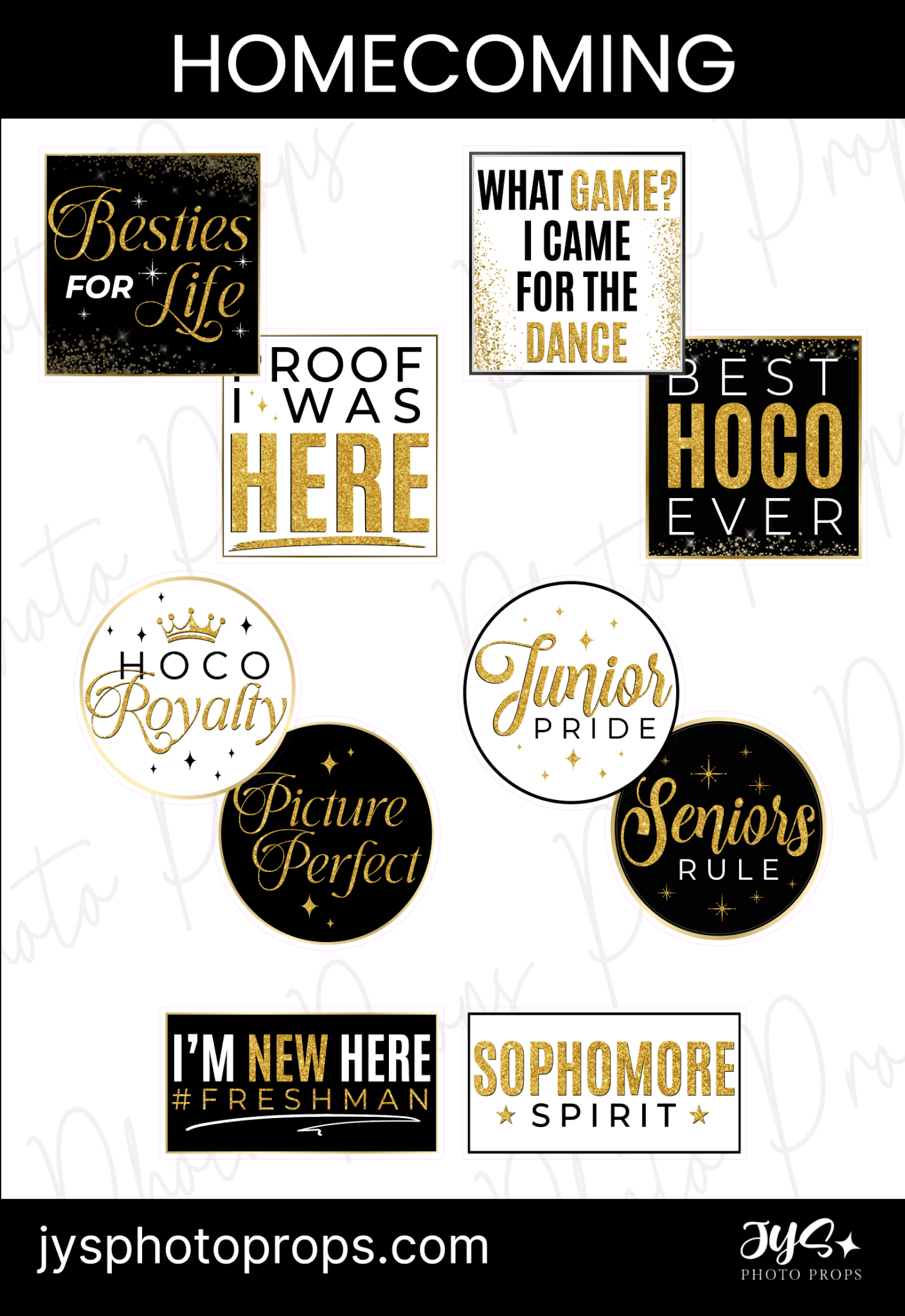 Homecoming Photo Booth Props - JYS Photo Props