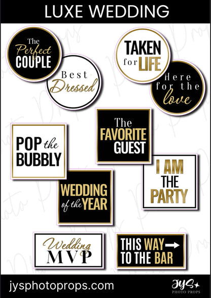 Luxe Wedding Photo Booth Props - JYS Photo Props