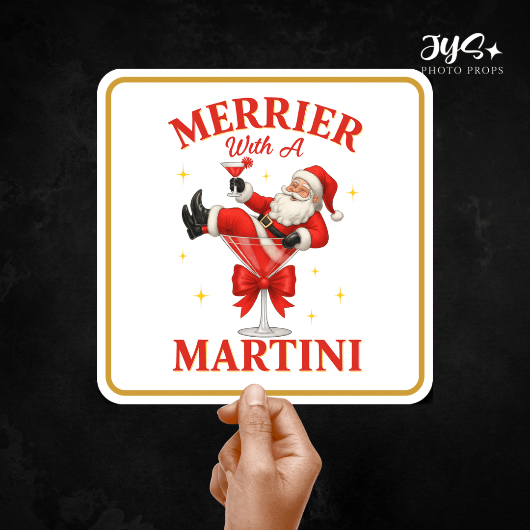 Making Spirits Bright / Merrier with A Martini Single - JYS Photo Props