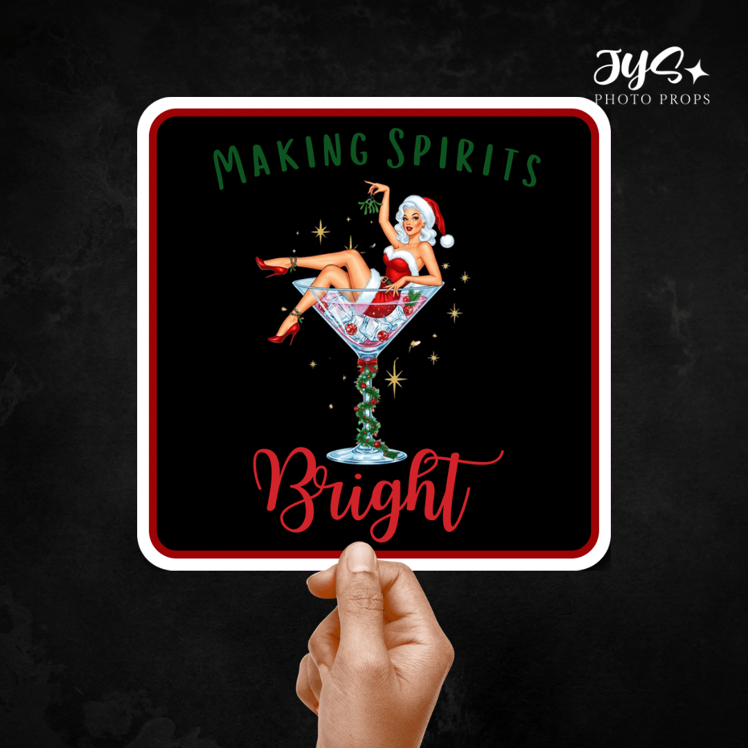 Making Spirits Bright / Merrier with A Martini Single - JYS Photo Props