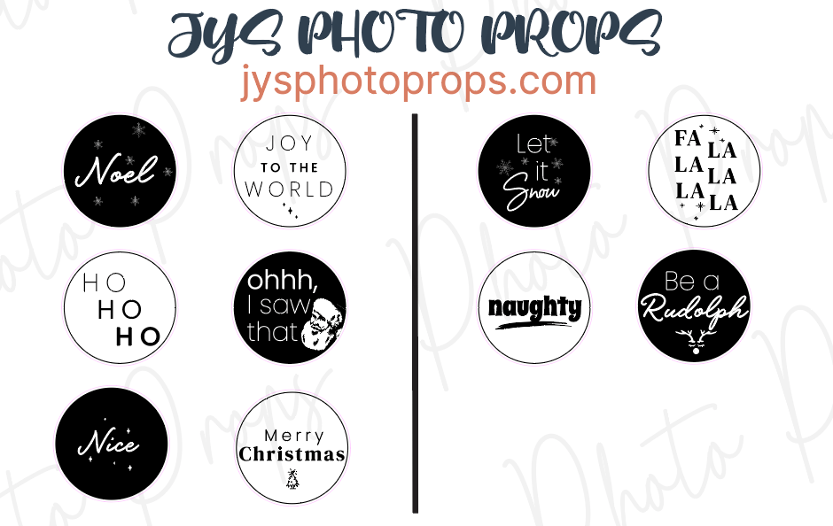 Modern Christmas Photo Booth Props - JYS Photo Props