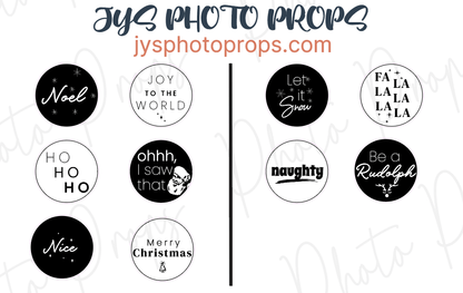 Modern Christmas Photo Booth Props - JYS Photo Props