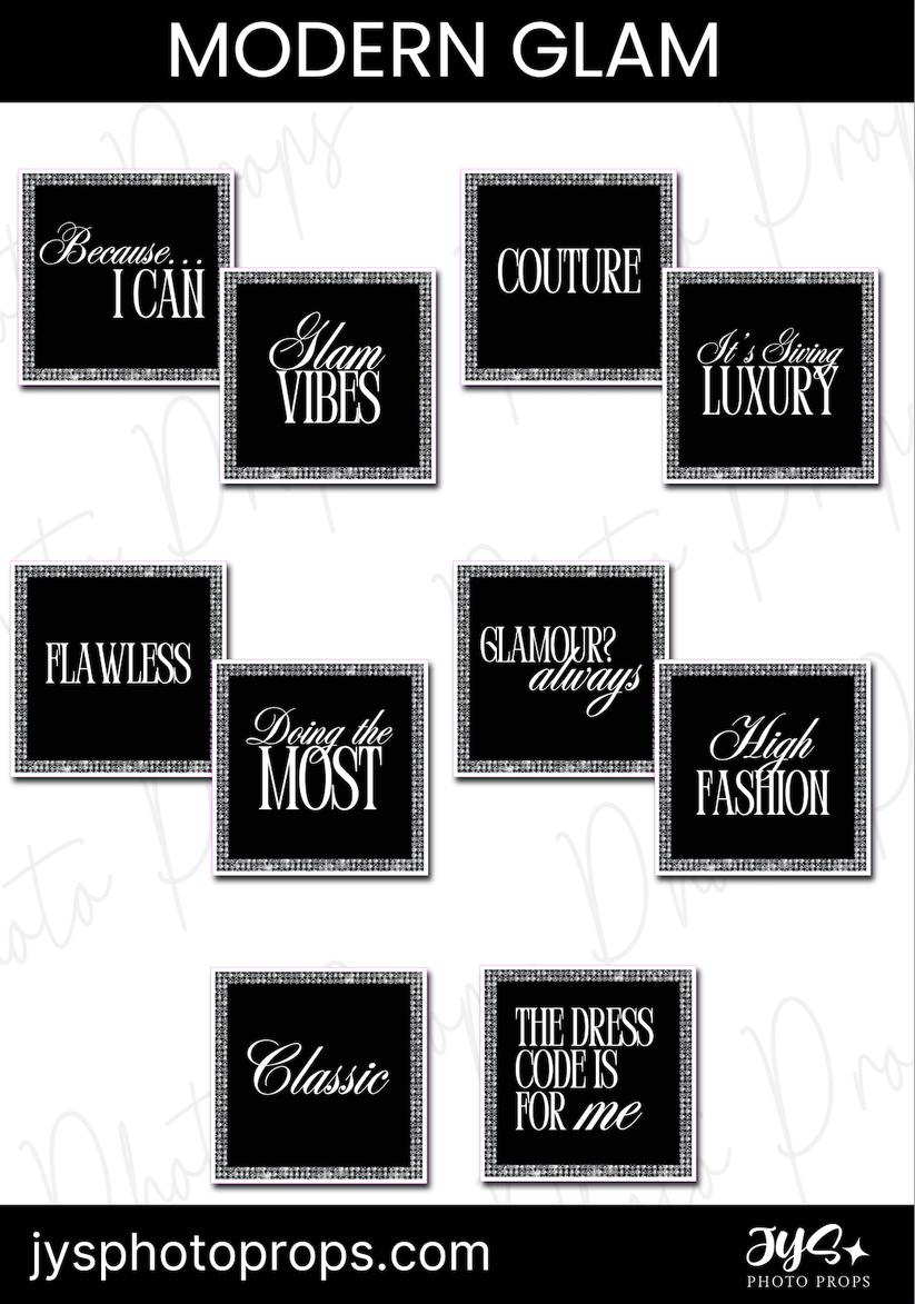 Modern Glam Photo Booth Props – JYS Photo Props
