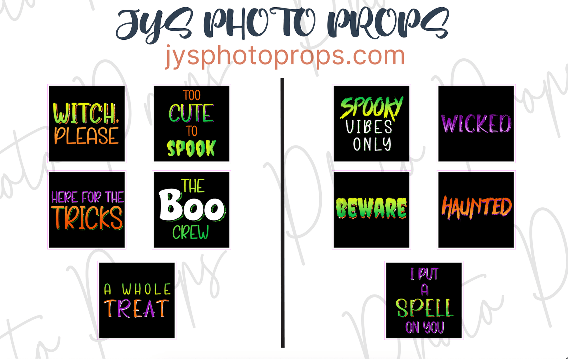 Modern Halloween Photo Booth Props - JYS Photo Props