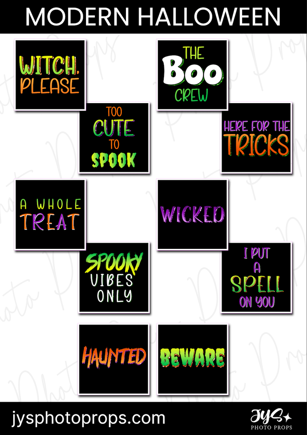 Modern Halloween Photo Booth Props - JYS Photo Props