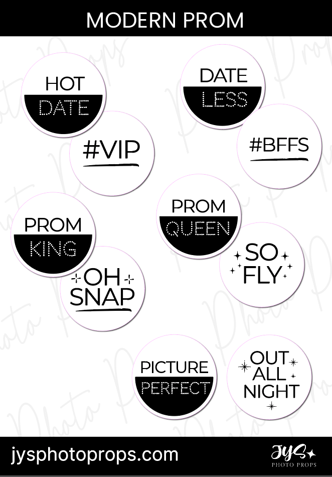 Modern Prom Photo Booth Props - JYS Photo Props