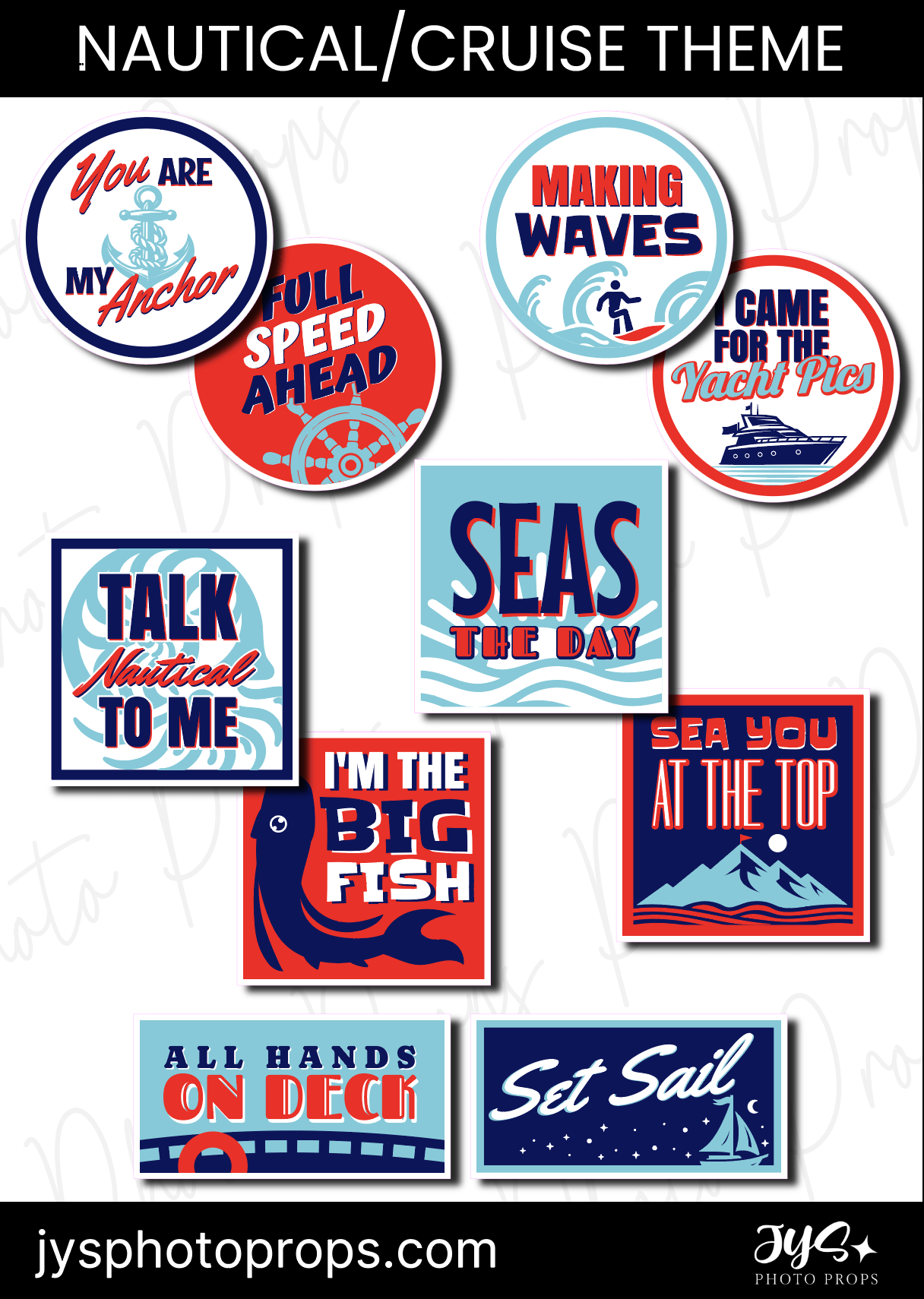 Nautical - Cruise Themed Prop Set - JYS Photo Props