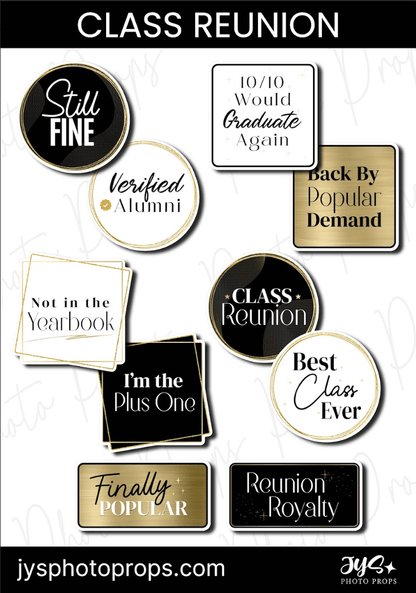 (NEW) Class Reunion Photo Booth Props - JYS Photo Props