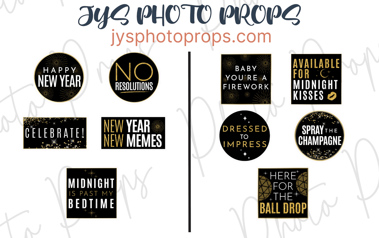 New Year Photo Booth Props - JYS Photo Props