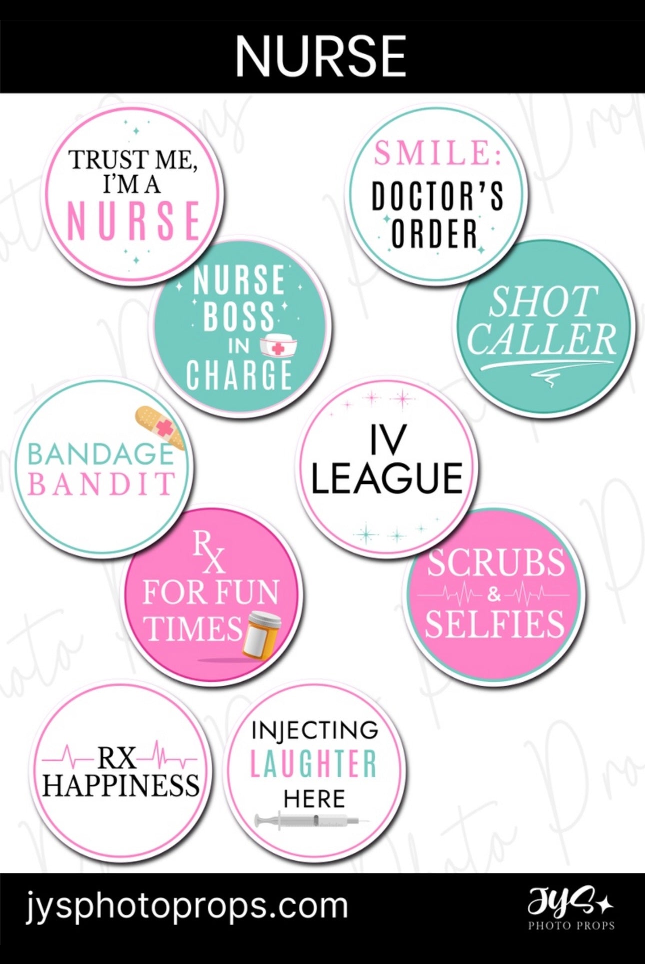 Nurse Medical Photo Booth Props - JYS Photo Props