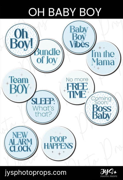 Baby Boy Photo Booth Props
