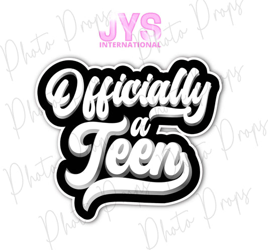 P1373: OFFICIALLY A TEEN SILVER - JYS Photo Props