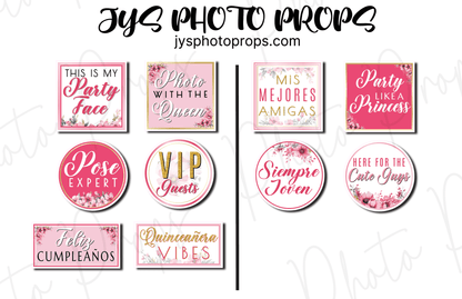 Quince Floral Photo Booth Props - JYS Photo Props