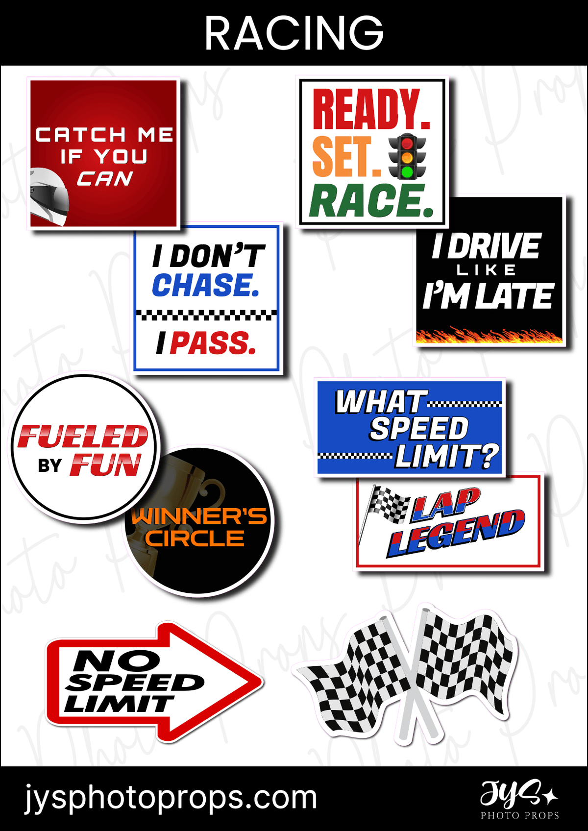 Racing Photo Booth Props | JYS Photo Props