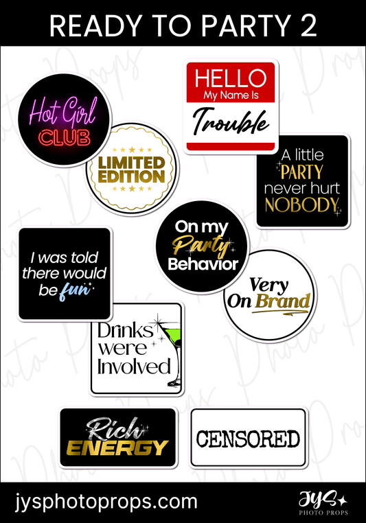 Ready to Party | 2nd Edition✨New - JYS Photo Props
