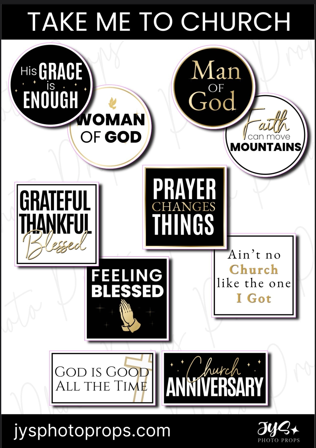 Take Me To Church Photo Booth Props - JYS Photo Props