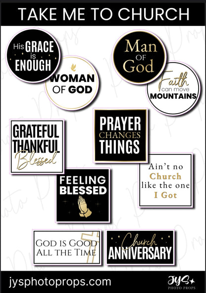Take Me To Church Photo Booth Props - JYS Photo Props
