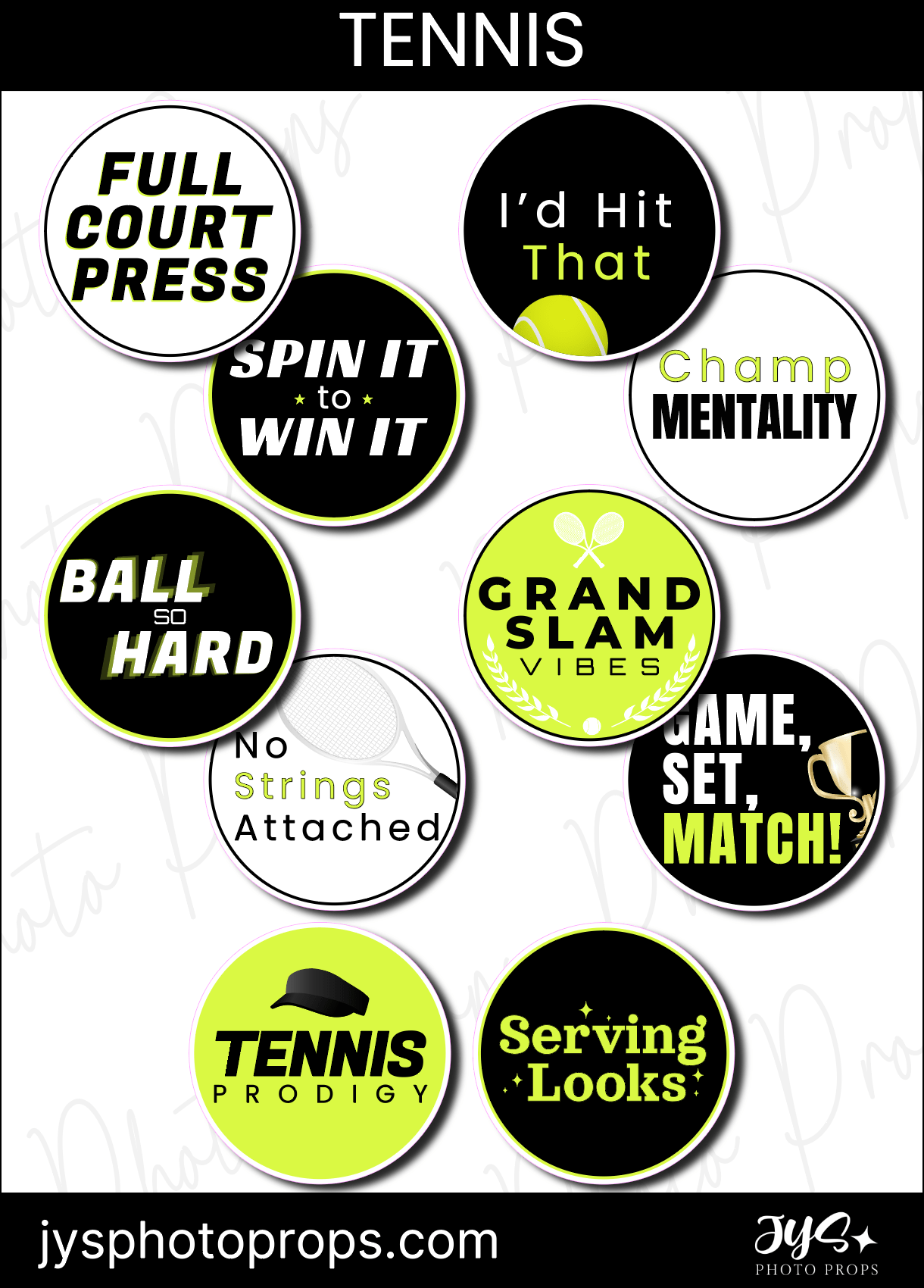 Tennis Prop Set - JYS Photo Props