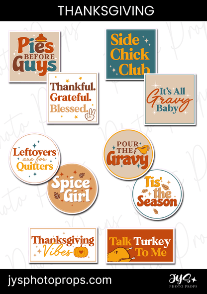 Thanksgiving Photo Booth Props - JYS Photo Props