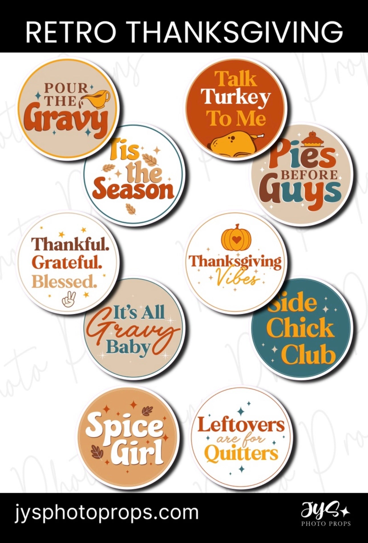 Thanksgiving Photo Booth Props - JYS Photo Props