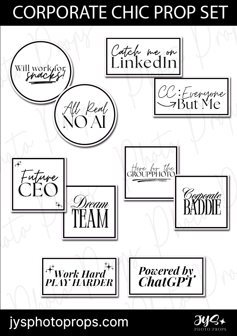 THE CORPORATE CHIC PROP SET - JYS Photo Props