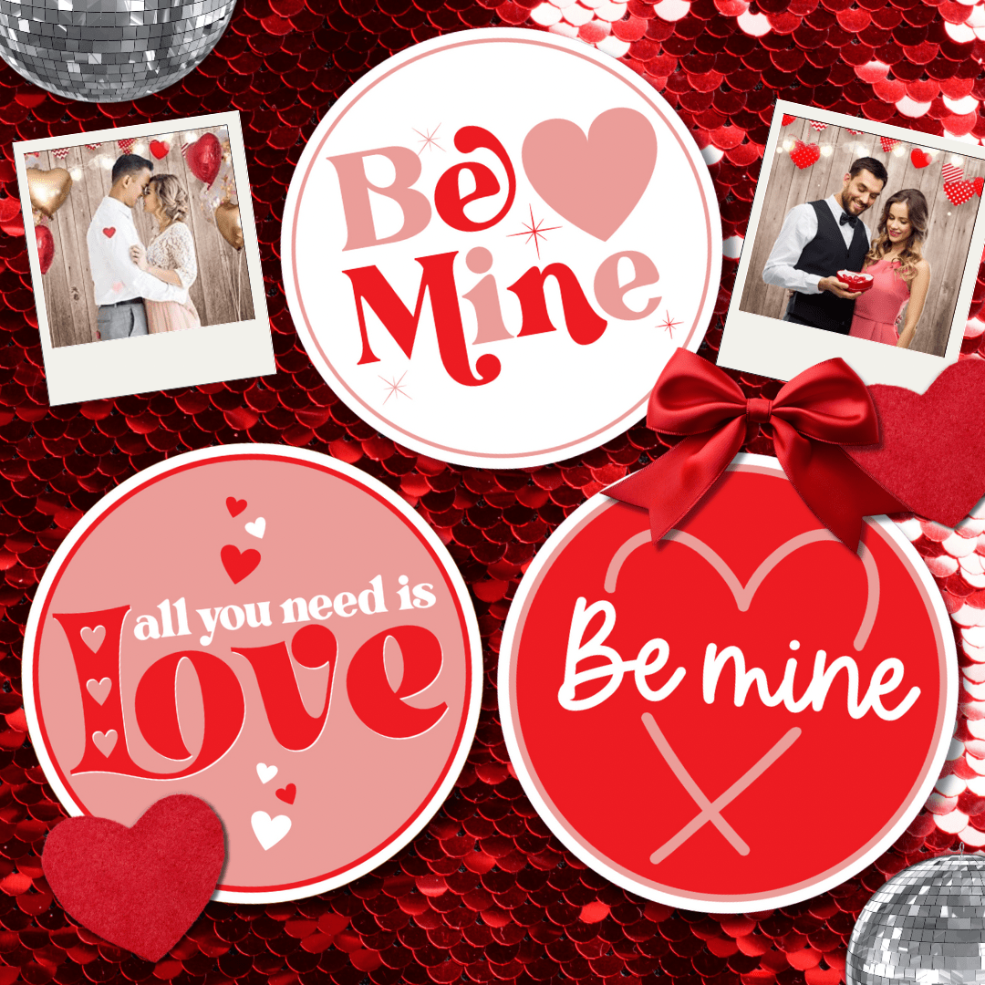 VALENTINE'S PHOTO BOOTH PROP SET - JYS Photo Props