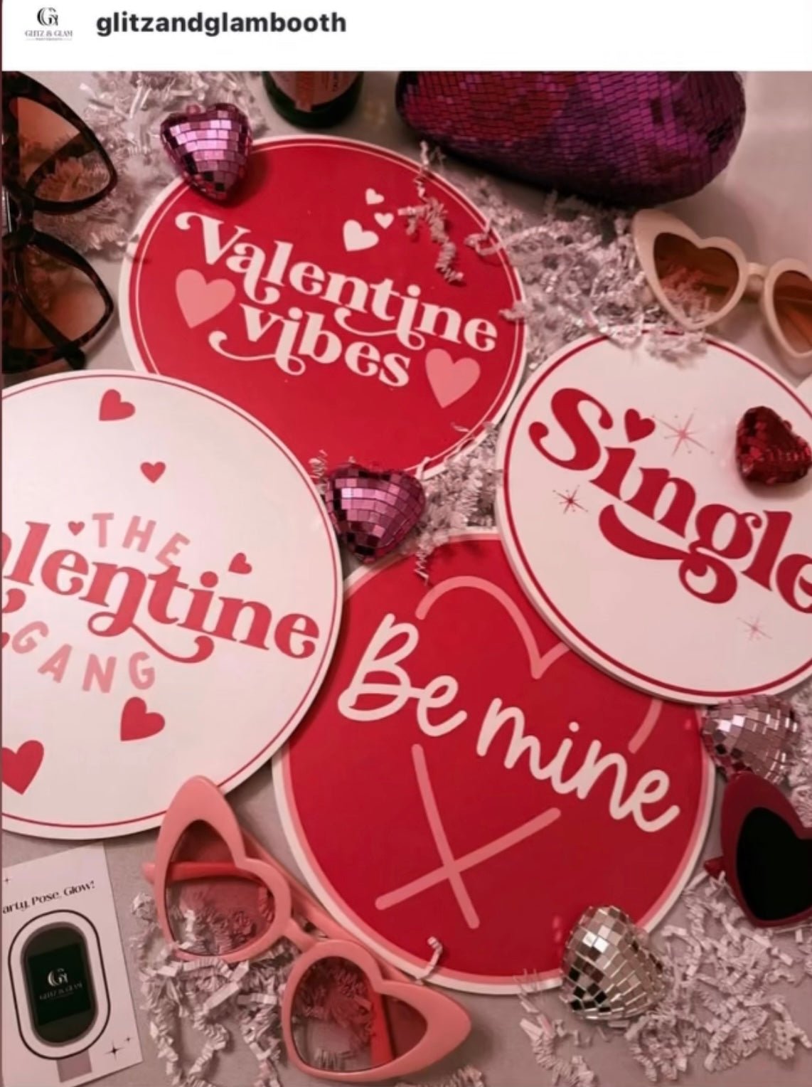 VALENTINE'S PHOTO BOOTH PROP SET - JYS Photo Props