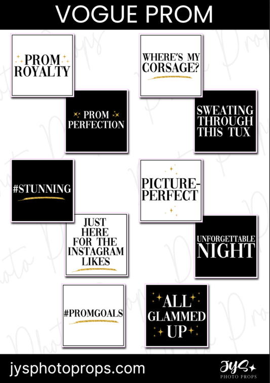 Vogue Prom Photo Booth Props - JYS Photo Props