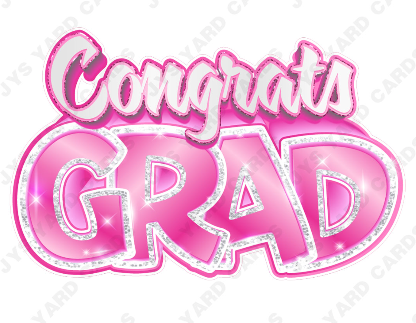 Congrats Grad: Pink & White