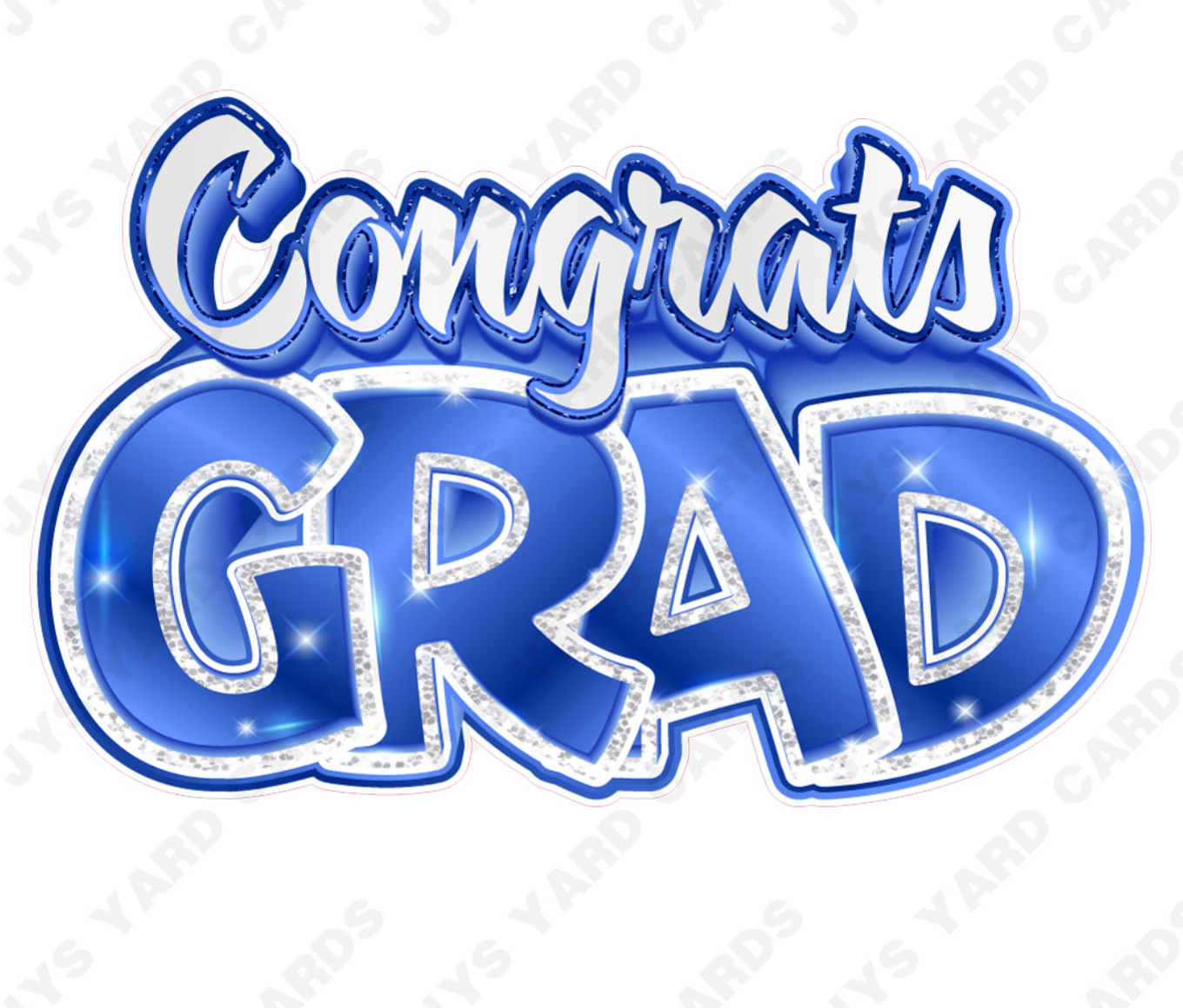 Congrats Grad: Blue & White