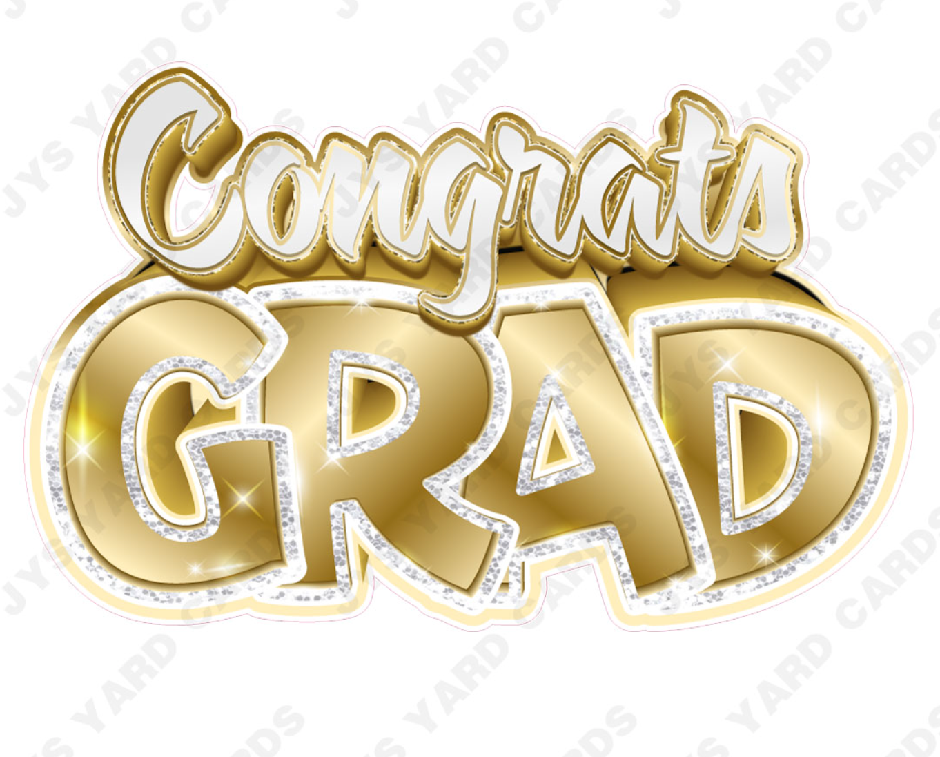 Congrats Grad: Golden & White