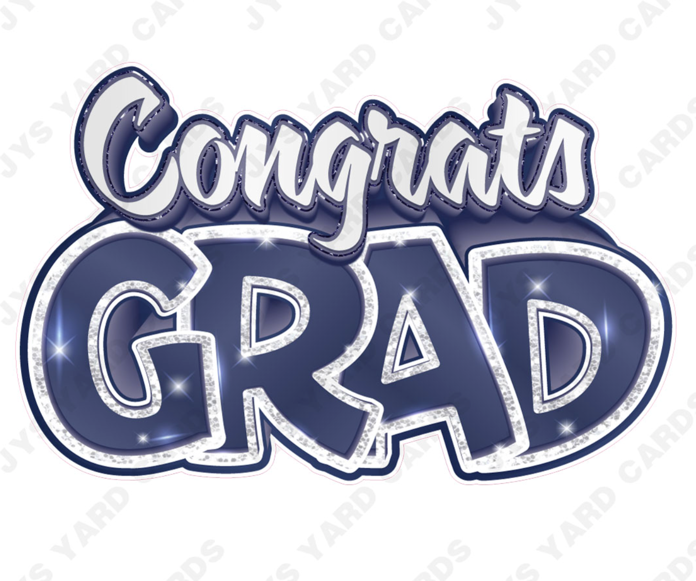 Congrats Grad: Blue & Silver